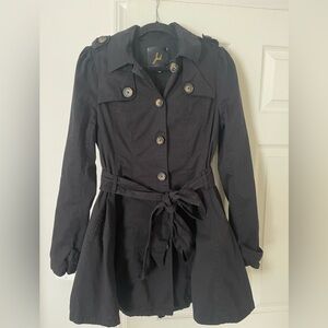 Jack by BB Dakota Women's Black Trench Jacket Sz M